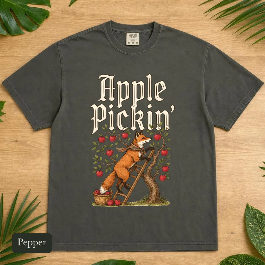 Red Fox Apple Picking Shirt — Folk and Fauna