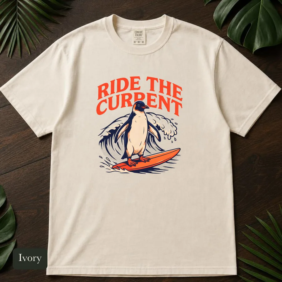 Surfing Penguin Shirt — Folk and Fauna